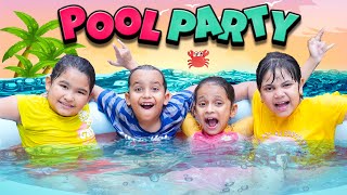 SUMMER POOL Party with Fun Games for Kids  Giant Inflatables  ToyStars [upl. by Margaret]