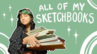 SKETCHBOOK TOUR of ALL my Sketchbooks 4th12th grade [upl. by Annovahs]