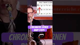 Chromatische Tonleiter lernen in kleinen Schritten chromaticscale jazz saxophone [upl. by Novar888]