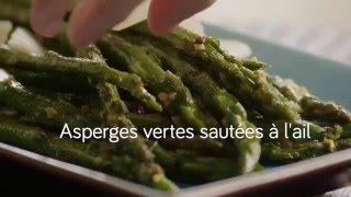 Asperges vertes sautées à lail [upl. by Ardie672]