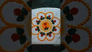 Rangoli ki sunde design indianart beautiful Rangoli design shortvideo [upl. by Leorsiy878]