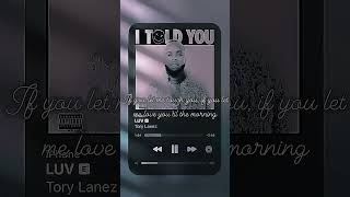 LUV Tory Lanez 🖤 Lyrics Slowed music love lyrics slowed [upl. by Aeneus]