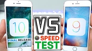 iOS 10 vs 935 Speed Test on ALL iPhones [upl. by Enileme455]