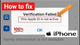 How to Fix Verification Failed This Apple ID is Not Active 2023 [upl. by Lottie]