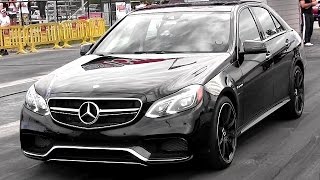 2015 E63 S AMG Drag Test  Stock  No Launch Control  Road Test TV ® [upl. by Arol]