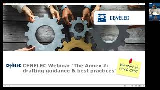 CENELEC webinar The Annex Z drafting guidance and best practices [upl. by Ilajna]