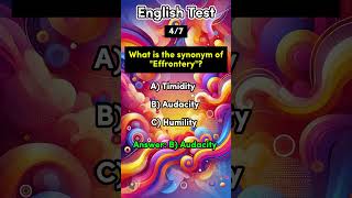 English Synonym Quiz Short english synonyms puzzle quiz antonyms englishspeaking viralvideo [upl. by Nonnaihr319]