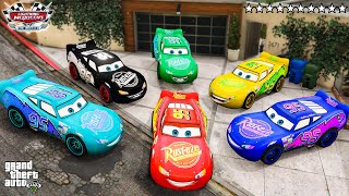 GTA 5  Stealing Mcqueen Cars with Franklin PART 2 GTA V Real Life Cars 10 [upl. by Spratt751]