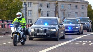 Police escort new BMW 7 Series 745Le xDrive [upl. by Dyke]