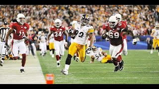 Iconic Steeler Moments James Harrison SB XLIII 100Yard INT Return TD vs Cardinals 2109 [upl. by Itagaki666]