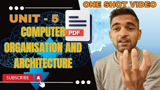 coa unit 5  one shote video dsalgoaktu  peripheral devices btech engineering [upl. by Yanrahc]