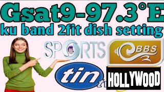 gsat 9 973 dish setting gsat 9 new update gsat 9 973 channel list 2024 [upl. by Elleahcim]