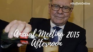 2015 Berkshire Hathaway Annual Meeting Afternoon Session  Warren Buffett  Charlie Munger [upl. by Hatokad]