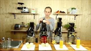 Entsafter Vergleich Whole Slow Juicer Zebra vs Kuvings C9500 vs Kuvings B6000 vs Biochef [upl. by Douglass856]