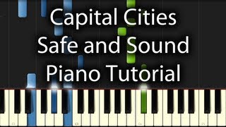 Capital Cities  Safe And Sound Tutorial  Free Midi amp Sheets How To Play On Piano [upl. by Sand291]