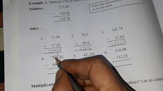 Class 5th Maths Chapter 8 Decimal Addition of Decimal decimals [upl. by Christoforo]