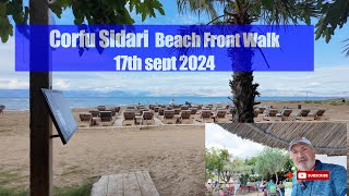 Corfu Sidari Beach Front Walk 17th sept 2024 [upl. by Weinert]