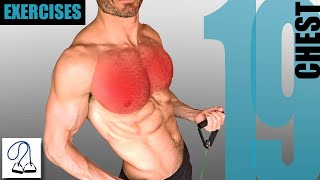 19 RESISTANCE BAND CHEST EXERCISES AND THE MUSCLES THEY TARGET vol2 [upl. by Yasu8]