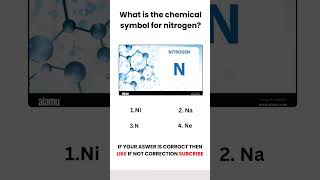 What is the chemical symbol for nitrogenQUIZ amp KNOWLEDGEshorts [upl. by Enelia]