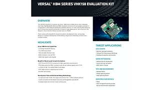 AMD amp Xilinx Introduce Versal HBM Series VHK158 Evaluation Kit [upl. by Shalna]