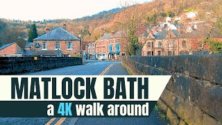 Matlock Bath Village Walk  English Countryside  4K [upl. by Cohette3]