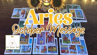 Aries♈ October 2024 Whats in the cards for you Aries tarot reading today [upl. by Nnahgaem273]