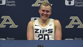 202425 Akron Zips Mens Basketball PostGame Press Conference vs SUNY Brockport  12724 [upl. by Namara]