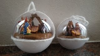 tutorial sfera con presepe decorazione per lalbero di natale [upl. by Dustan936]