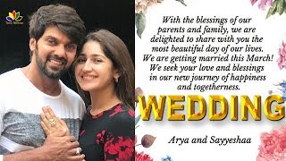 ARYA  SAYESHA Official Marriage Announcement  Arya amp Sayesha Wedding party  ஆர்யா திருமணம் [upl. by Sander]