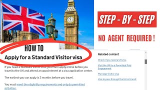 How To Apply For a UK Visitor Visa  Online Stepbystep guide [upl. by Thurmann]