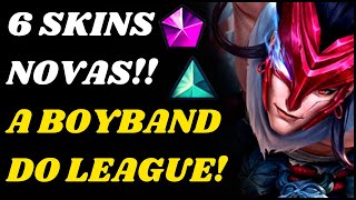 5 Novas Skins Power Spike  Yone Prestígio A Nova Boyband do League of Legends [upl. by Kehr605]