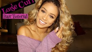 Loose Curl Hair Tutorial  Jilly Anais [upl. by Adihsar]