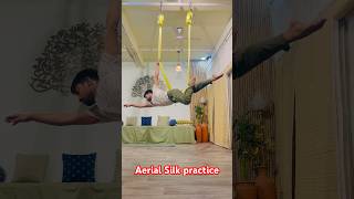 Flying yoga in delhi  Aerial yoga for beginners ringtone music song musicalnotes indianrhythms [upl. by Irrem]