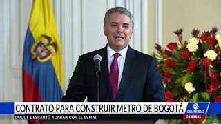 Firman contrato que hace oficial la construcción del Metro de Bogotá [upl. by Lletnwahs81]