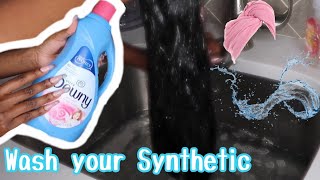 HOW TO WASH SYNTHETIC HAIR  WIGS  SASHA BELLE [upl. by Ogg]