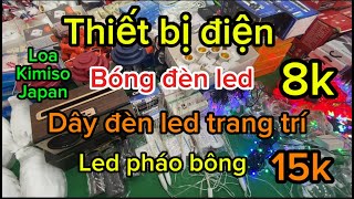 Thiết bị điện 8k loa kimiso nhật dây led trang trí led pháo bông chống nước pin sạc đốc sạc… [upl. by Eisak559]