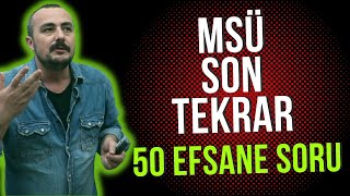 MSÜ MATEMATİK SON TEKRAR BU SORULARI ÇÖZMEDEM GİRME [upl. by Niessuh]