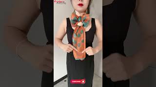 Easy tie scarf muffler  2024 necktie styles for girls  How to wear a scarf shorts [upl. by Lester]