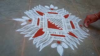 Thai velli small padikolam  33 dots easy pandaga mugulu  lakshmis koam [upl. by Natrav]