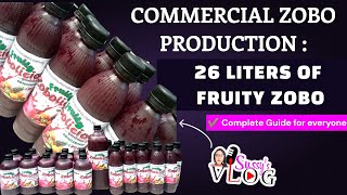 COMMERCIAL ZOBO RECIPE  26 LITERS OF FRUITY ZOBO PRODUCTION  Everything you need to know [upl. by Oiznun224]