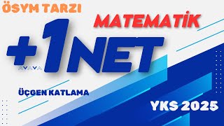 MATEMATİK 1 NET YKS2025 ÖSYM TARZI ÜÇGEN KATLAMA [upl. by Nawor886]