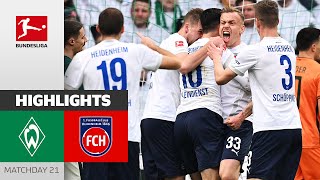 Heidenheim Keeps Surprising Us  Bremen  Heidenheim 12  Highlights  Matchday 21 – Bundesliga [upl. by Anem]