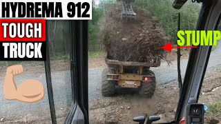 Installing a new gravel driveway with Kobelco excavator Hydrema 912 dump truck amp Dozer [upl. by Oulman]