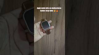 Apple watch ultra leather bands Shell cordovan leather strap for apple watch [upl. by Inaej]