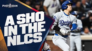 Shohei Ohtani SHOWS OUT in NLCS Game 4 Homer 3 walks and 4 runs scored  大谷翔平ハイライト [upl. by Nosydam]