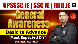 UPSSSC JE SSC JE RRB JE  General Awareness  Most Expected Qs  BY Saurabh Sir [upl. by Richie]