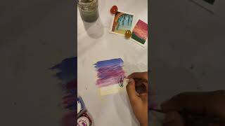 Sky painting shortsfeed shortsviral shorts shortvideo acrylicpainting artist [upl. by Ennovyhs]