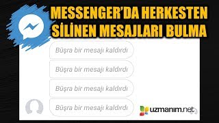 Messenger silinen mesajları geri getirme [upl. by Ecinaj]