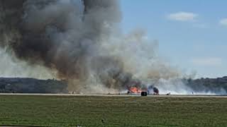 Wings Over Dallas AirshowB17 tragic crash total lossNov 12 2022 [upl. by Nhepets]