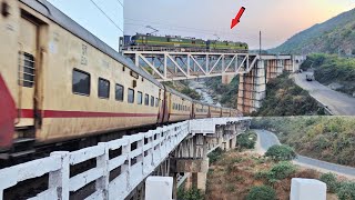 Trains At Rayagada Railway Bridge 😍  Erode  Sambalpur Spl Express  Freight Train  Train Videos [upl. by Hoes]